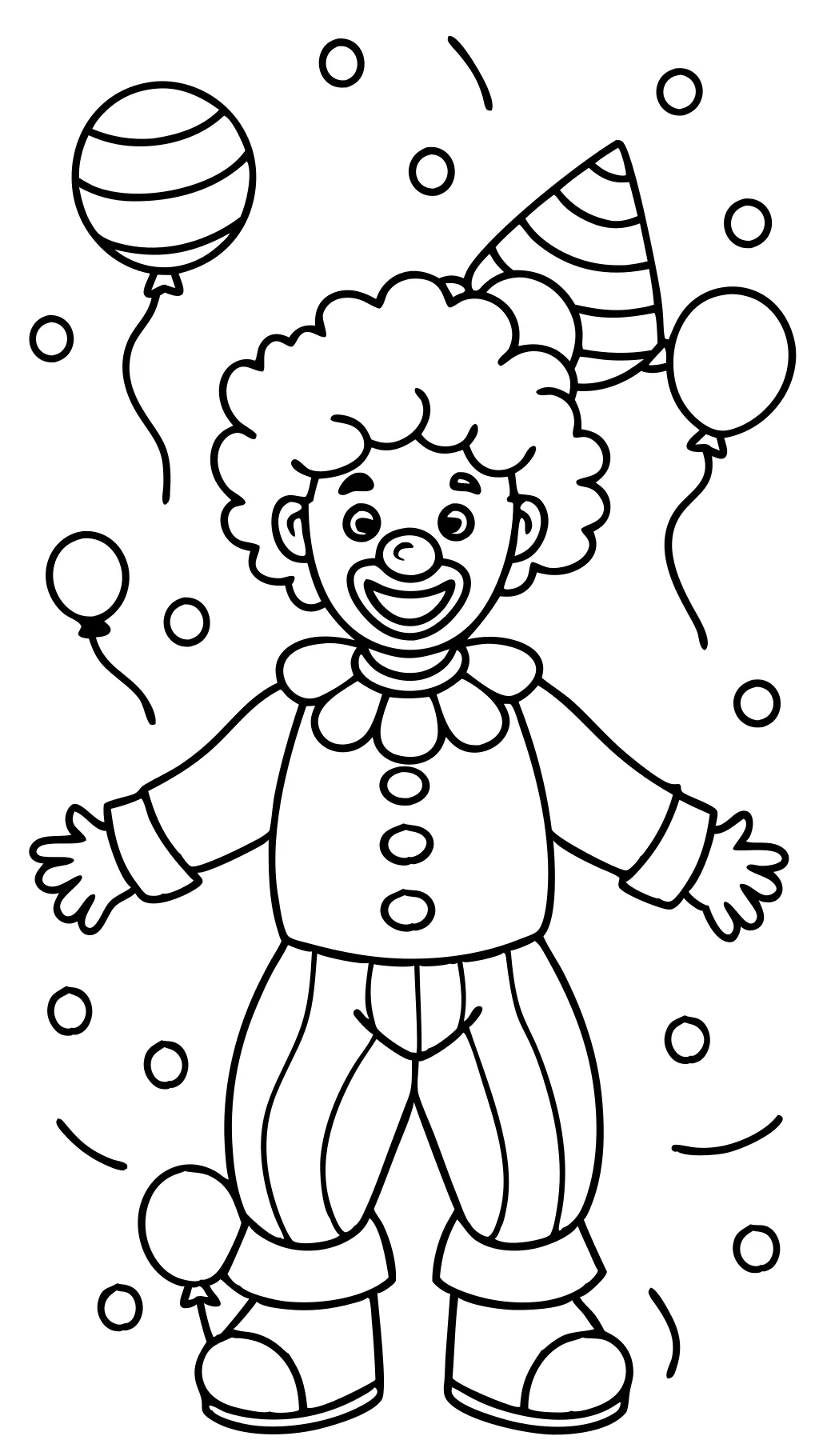 clown coloring page